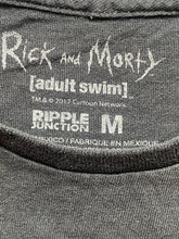 Load image into Gallery viewer, Rick &amp; Morty Shirt Adult Medium Black Pocket Ripple Junction Funny Cartoon Mens
