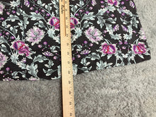 Load image into Gallery viewer, Lane Bryant Shirt Womens 22 Black Purple AOP Flower Boho Blouse Tunic Plus Lady
