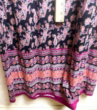 Load image into Gallery viewer, J Jill Dress Womens Small Black Peach Purple Maxi AOP Paisley Boho Rayon Spandex

