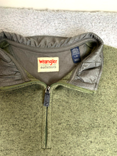 Load image into Gallery viewer, Wrangler Sweater Adult Large Olive Green Authentics 1/4 Zip Outerwear Mens NWT
