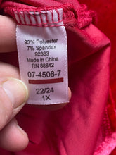 Load image into Gallery viewer, Ellos Shirt Womens 1X Red Velvet Spandex Stretch V-Neck Pullover Plus Ladies
