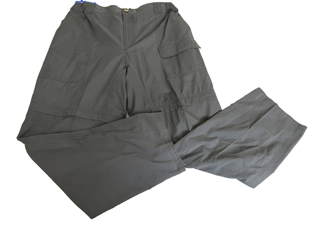 Orvis Pants Adult Large Charcoal Gray Convertible Outdoor Hiking Cargo Mens