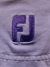 Load image into Gallery viewer, FootJoy Polo Shirt Adult Purple White Striped Golf Performance Preppy Mens
