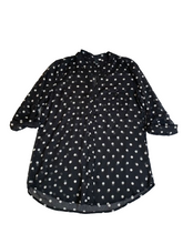 Load image into Gallery viewer, Kut From the Kloth Shirt Womens Small Black Polkadots Button Up Sheer Ladies
