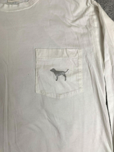 Load image into Gallery viewer, Victoria’s Secret Shirt Womens Extra Small White Oversized Silver Bling 86 Dog
