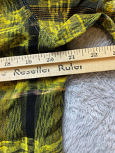 Load image into Gallery viewer, El Gringo Imports Shirt Adult Medium Yellow Black Plaid Button Up Casual Mens
