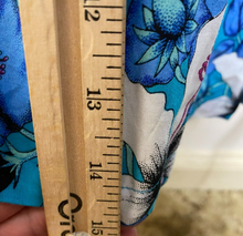 Load image into Gallery viewer, Rainbow Dress Womens Small Blue Aqua Halter AOP Flower Boho Hippie Peasant Maxi

