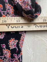 Load image into Gallery viewer, J Jill Dress Womens Small Black Peach Purple Maxi AOP Paisley Boho Rayon Spandex
