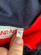 Load image into Gallery viewer, VTG Scarab Sweater Womens Medium Red AOP Chinese Writing Words Dragon Zip Collar
