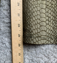 Load image into Gallery viewer, XCVI Leggings Womens Medium (31.9x29) Olive Green Croco Skin Print Rayon Spandex
