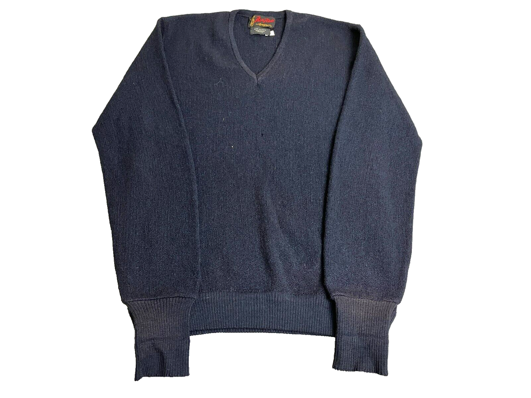 Pro's Pride by Hepner Sweater Adult Medium Navy V-Neck Wool Alpaca Outerwear Men