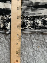 Load image into Gallery viewer, Tribal Dress Womens Extra Large Black White Crochet Lace Trim Sweater Boho Lady
