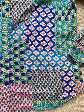 Load image into Gallery viewer, Talbots Shirt Womens Large Petites Colorful Patchwork Flower Button Up Ladies
