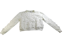 Load image into Gallery viewer, ZARA Sweater Womens Large Lace Frills Cropped Jumper Outerwear Pullover Ladies
