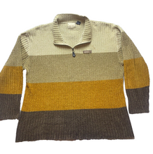 Load image into Gallery viewer, ENYCE Sweater Adult 2XL Colorblock Mock Neck Y2K Knit Pullover 1/4 Zip Mens
