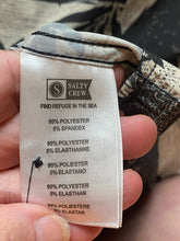 Load image into Gallery viewer, Salty Crew Shirt Adult Medium Black Sand Technical Woven AOP Flower Casual Mens
