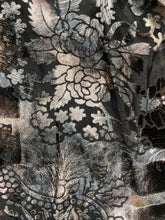 Load image into Gallery viewer, Catherines Shirt Womens 1XWP Black Velvet AOP Floral Boho Nylon Spandex Petite
