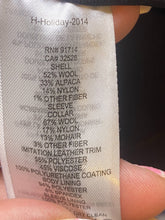 Load image into Gallery viewer, Armani Exchange Coat Women Extra Small Wool Alpaca Long Snap Front Ladies
