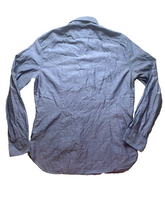 Load image into Gallery viewer, John Varvatos Shirt Adult Medium Steel Blue Button Up Chambray Casual USA Mens
