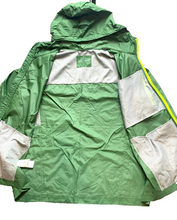 Load image into Gallery viewer, Eddie Bauer Jacket Adult Extra Large Green Full Zip Hoodie Windbreaker Nylon Men
