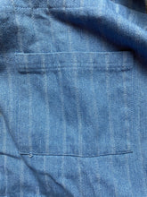 Load image into Gallery viewer, Umgee Overalls Womens Large Jumper Dress Denim Pinstriped Side Zip Pocket Ladies
