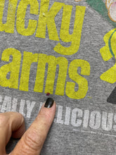 Load image into Gallery viewer, VTG Lucky Charms Shirt Adult Medium Gray Magically Delicious Leprechaun 90s Mens
