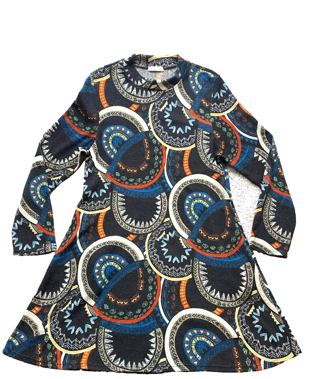 Jodifl Dress Womens Small Black Boho Chic Hippie Peasant Fit Flare Spandex Lady