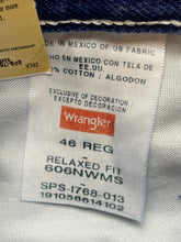 Load image into Gallery viewer, Wrangler Shorts Adult 46 REG Blue Denim Relaxed Fit Bermuda 9.5" Inseam Mens NWT
