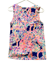 Load image into Gallery viewer, Lilly Pulitzer Shirt Womens Extra Small Pelican Pink Flamingos Stretch Peasant
