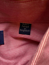 Load image into Gallery viewer, Tommy Hilfiger Shirt Adult Medium 15.5 Red White Stripes Button Up Dress Mens
