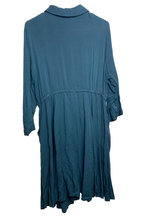 Load image into Gallery viewer, Torrid Dress Womens 1 Forest Green Collared Rayon Spandex Pockets Flared Plus
