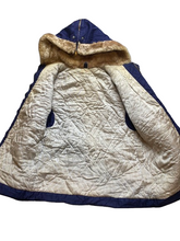 Load image into Gallery viewer, VTG Penny's Jacket Adult 20 (Med) Quilted 1950's Faux Fur Hood Parka Outdoor Men
