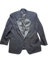 Load image into Gallery viewer, Giorgio Bissoni Suit Coat Mens 49 Black Single Breasted 100% Wool Sport Blazer
