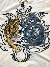 Load image into Gallery viewer, Billion Bay Shirt Adult Extra Large Tiger vs Dragon Button Up Oversized Mens
