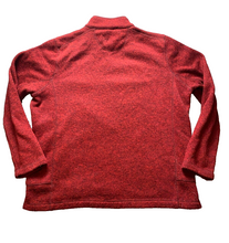 Load image into Gallery viewer, Vintage Woolrich Sweater Adult Large Red Black Heathered Tweed Fleece Snap Mens
