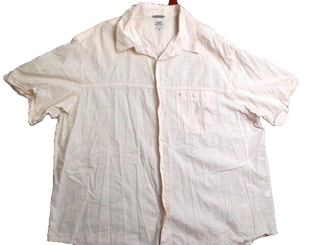 IZOD Shirt Adult 2XL XXL Saltwater Relaxed Classic Button Up Blush Pink Mens