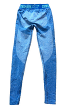 Load image into Gallery viewer, Gymshark Leggings Womens 24x28 Blue Pull On Stretch Tapered Elastic Waist Yoga
