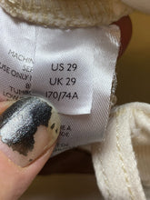 Load image into Gallery viewer, BDG Urban Outfitters Jeans Adult 29x28 White A-Wide Raw Hem Baggy Hip Hop Mens
