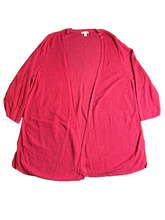Load image into Gallery viewer, J Jill Sweater Women Extra Large Red Open Front Cardigan Tunic Flowy Lightweight
