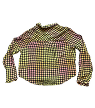 Load image into Gallery viewer, Rails Shirt Womens Medium Pink Orange Checkered Flannel Oversized Boxy Button Up
