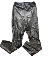 Load image into Gallery viewer, Commando Pants Womens 2X (29x27.5) Black Faux Leather Waistband Stretch Plus
