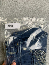 Load image into Gallery viewer, DO Denim Jeans Womens 9x32 (33x30.5) Blue Whiskered Spandex Embroidered Ladies
