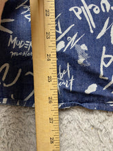 Load image into Gallery viewer, Disney Shirt Womens 1X Denim Blue Button Up Chambray AOP Graffiti Cruella De Vil
