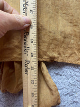 Load image into Gallery viewer, Anthropologie Grade &amp; Gather Shirt Women Small Tan Tie Boho Peasant Linen Blouse
