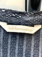 Load image into Gallery viewer, Soft Surroundings Sweater Womens Small Gray Rayon Open Front Tunic Cardigan Lady
