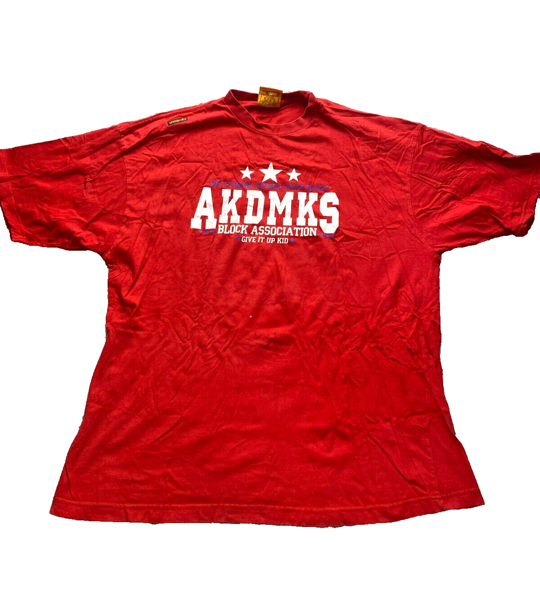 Akademiks Shirt Adult 2XL XXL Red AKDMKS Block Association Streetwear Mens