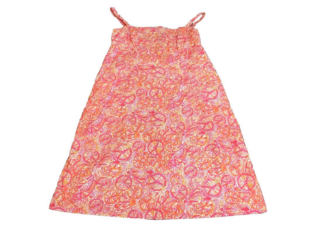 Lilly Pulitzer Dress Womens Small Hotty Pink Ten Speed Pastel Smocked Sundress