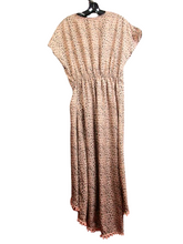 Load image into Gallery viewer, America &amp; Beyond Cover Up Womens Medium Peach Leopard Print Kaftan Swimwear A&amp;B
