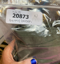 Load image into Gallery viewer, Apricot Jumpsuit Womens Large Army Green Belted Romper Pants MSRP $105 NWT
