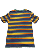 Load image into Gallery viewer, Brixton Shirt Adult Small Blue Green Striped Retro Embroidered Skateboard Mens
